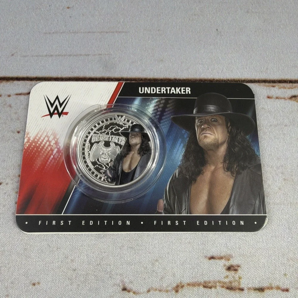 Official WWE Wrestling Collection Undertaker Silver Plated Commemorative Coin